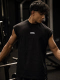 Sleeveless Oversized Gym Tee – Black